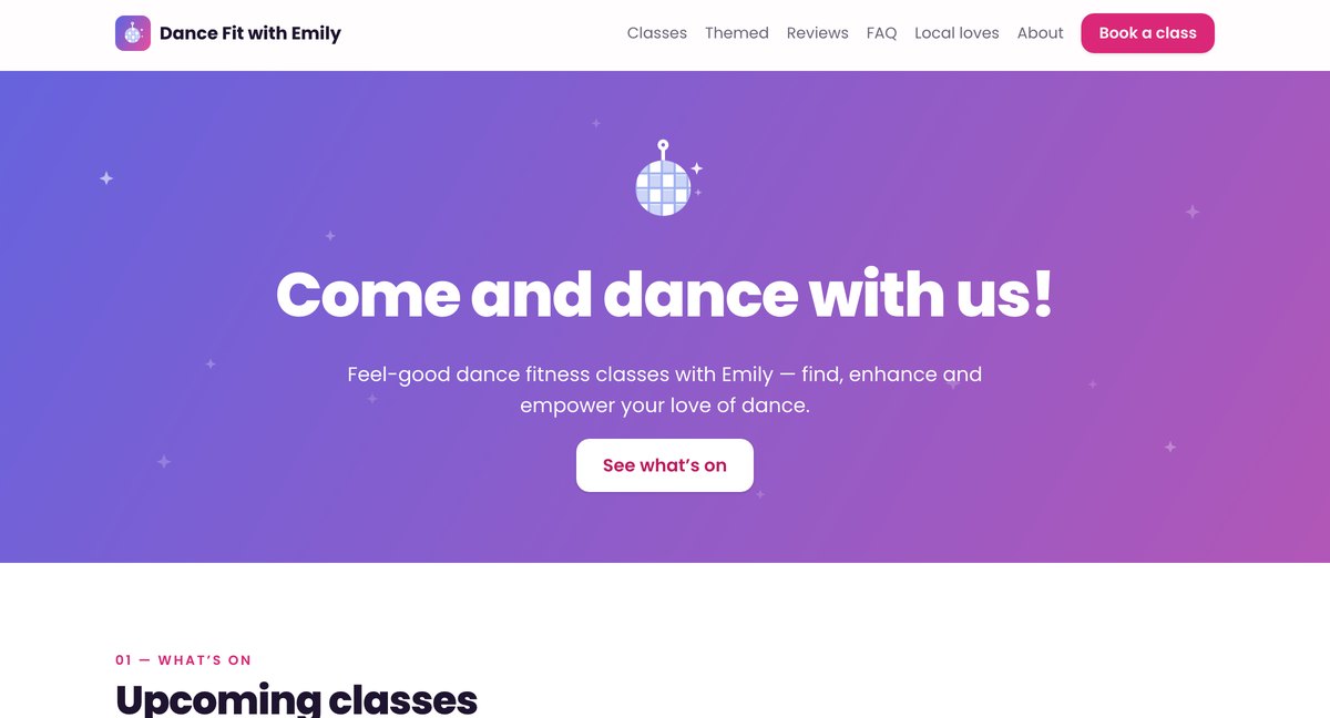 The Dance Fit with Emily website — Come and dance with us — dance fitness classes across Cheshire and Merseyside