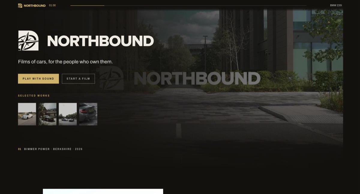 The Northbound Visuals website — Films of cars, for the people who own them — automotive filmmaking in Berkshire